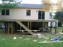 Decking on and Stairs built