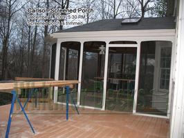 33 Screened porch is trimme