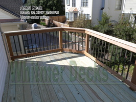 Upper cedar railing
