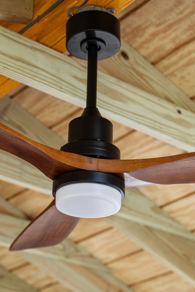 ceiling fan in porch
